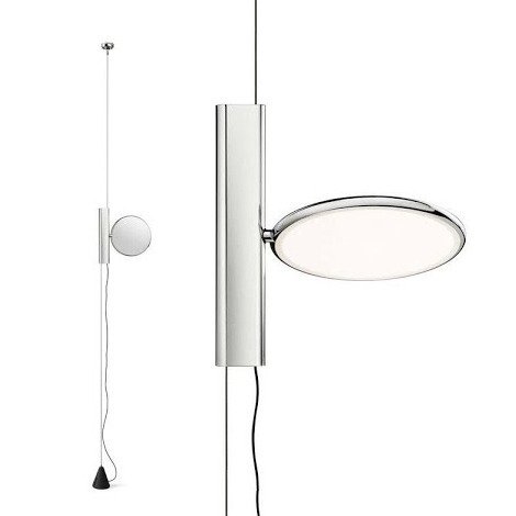 Flos - Konstantin Grcic - Lampe à suspendre - OK Chrome (abandonné) - Aluminium, Polyamide, Fibre de verre