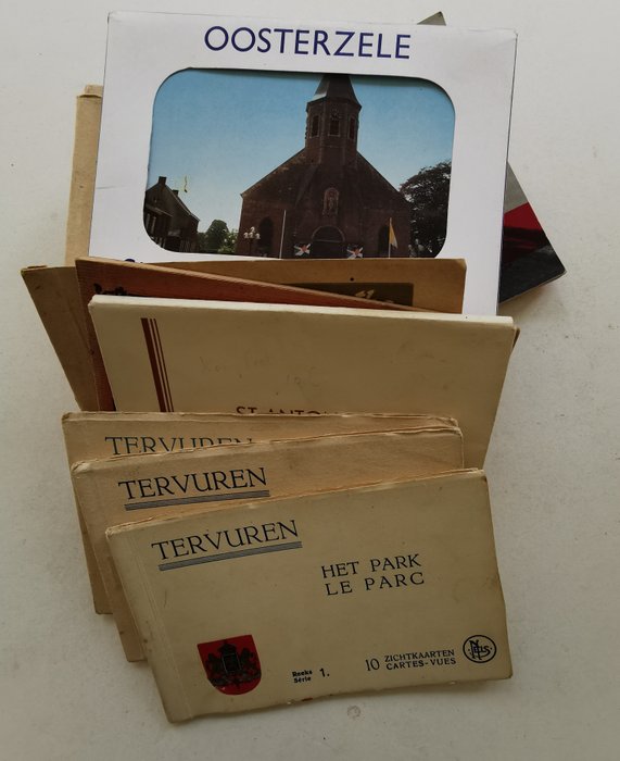 Bélgica - 13 folletos de tarjetas - Álbum de postales (150) - 1915-1974