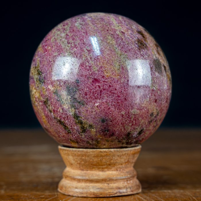 Natural First Quality Rhodonite Sphere- 820.95 g