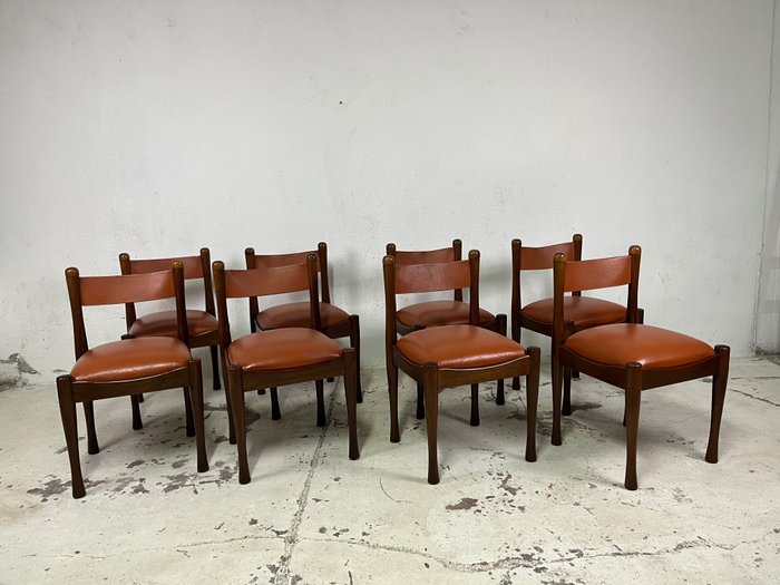 Bernini - Silvio Coppola - 椅子 (8) - 620 - 木, 皮革