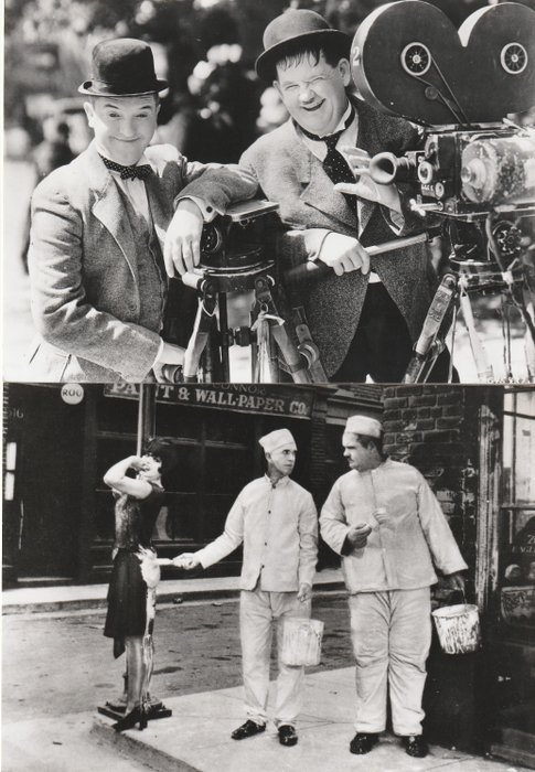 Laurel en Hardy 15 persfoto's - Stan Laurel en Oliver Hardy
