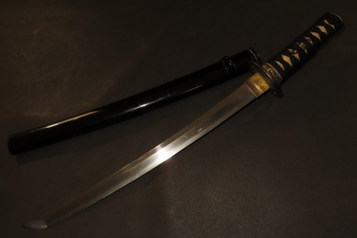 武士刀 - 玉金钢铁 - Wakizashi w/Koshirae : A3-762 - 日本 - Edo Period (1600-1868)  (没有保留价)