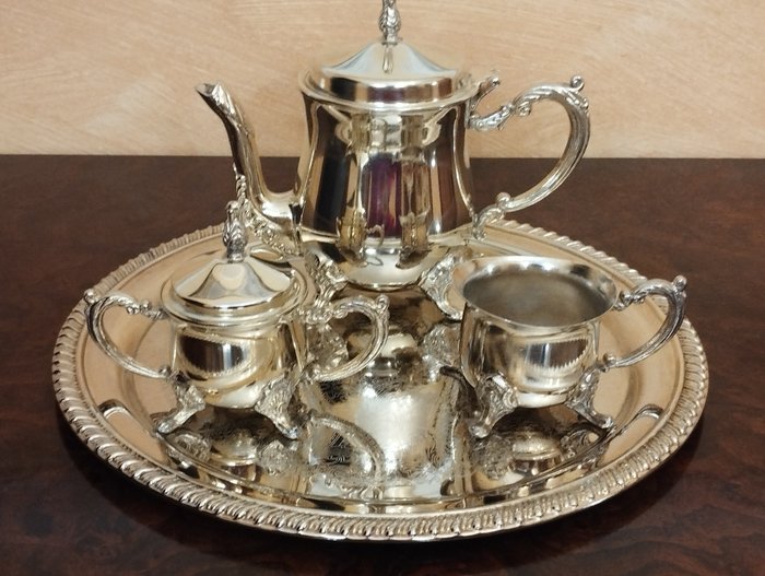 Coffee service (4) - silver plated