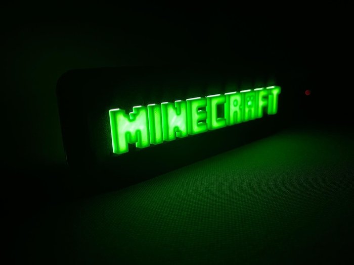 Minecraft - Lighted sign (1) - Plastic