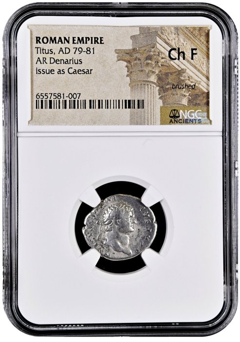 Romarriket. Titus, as Caesar, AD 69-79. Denarius Rome