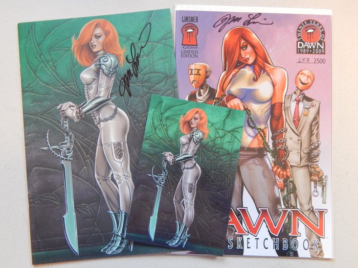 Dawn - Joseph Michale Linsner - 2x signed issues by Joseph Michale Linsner - limited editions - numbered - 2 x signed comic - First edition - 1999/2009