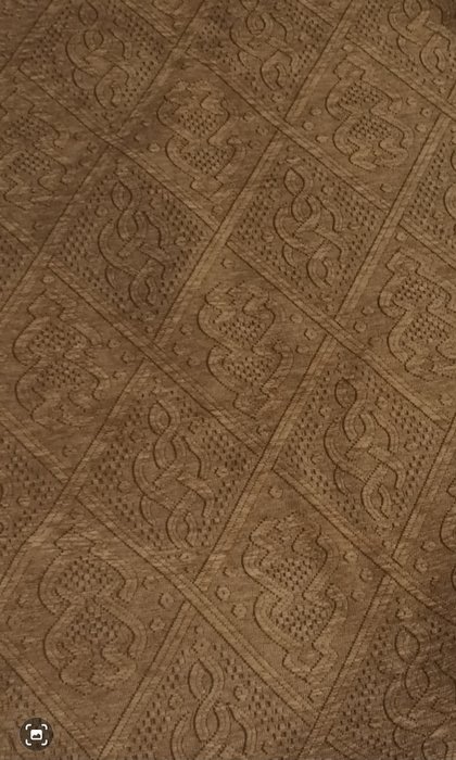 San leucio velluto damascato colore castoro 500x140 cm - Tessuto geometrico damascato - Tela de cortina  - 500 cm - 140 cm