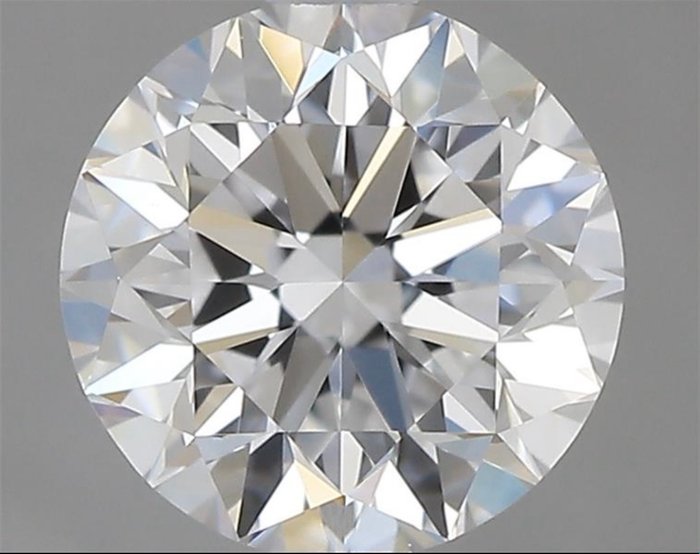钻石 - 1.01 ct - 圆形, 明亮型 - D (无色) - 无瑕疵的