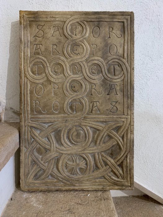 Relief, quadrato magico del Sator - 53 cm - Marbre