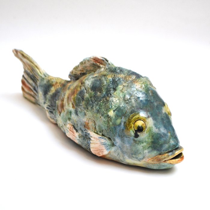 雕塑, Fish - 29.5 cm - 陶器