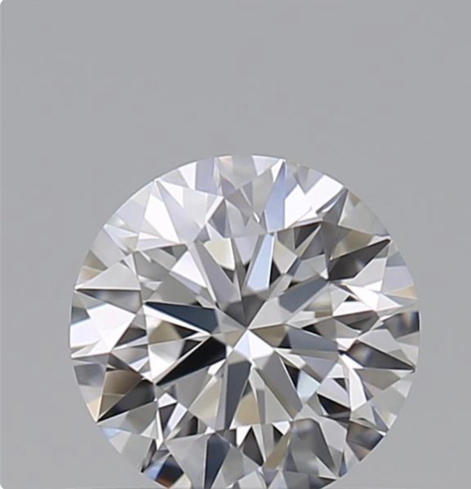 钻石 - 0.51 ct - 圆形, 明亮型 - D (无色) - VVS1 极轻微内含一级, Ex Ex Ex