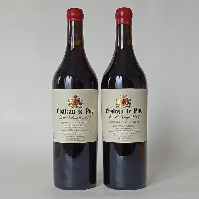 2013 Château Le Puy, Cuvée Barthélémy - Bordeaux Côtes de Franc - 2 Flasker (0,75 L)