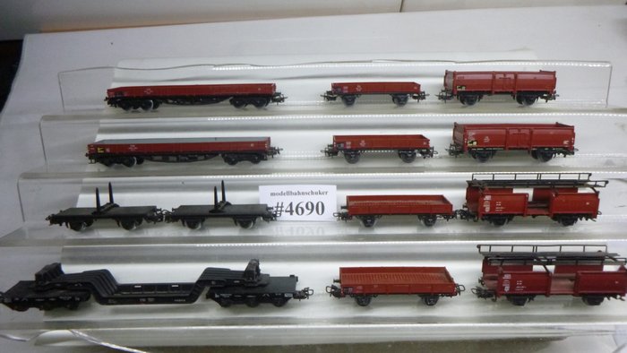 Märklin H0 - Carrozza merci di modellini di treni (13) - Treno merci da carico in 13 parti, con treno di carrozze - # 4690 - DB