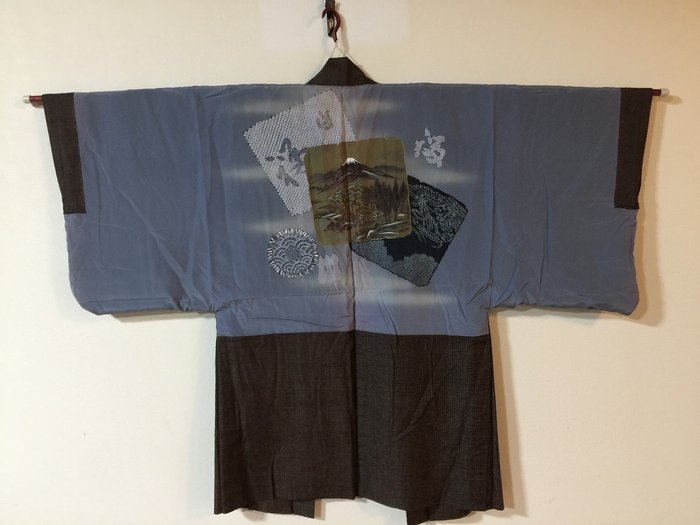 Τοπίο / Γιαπωνέζικο Vintage Κιμονό 羽織 HAORI Jacket - Μαλλί - Ιαπωνία - Περίοδος Showa - Περίοδος Heisei