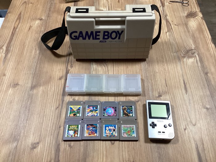 Nintendo - Gameboy Pocket, ASCII case + games - Sachen 4 in1 + more - Videospielkonsole