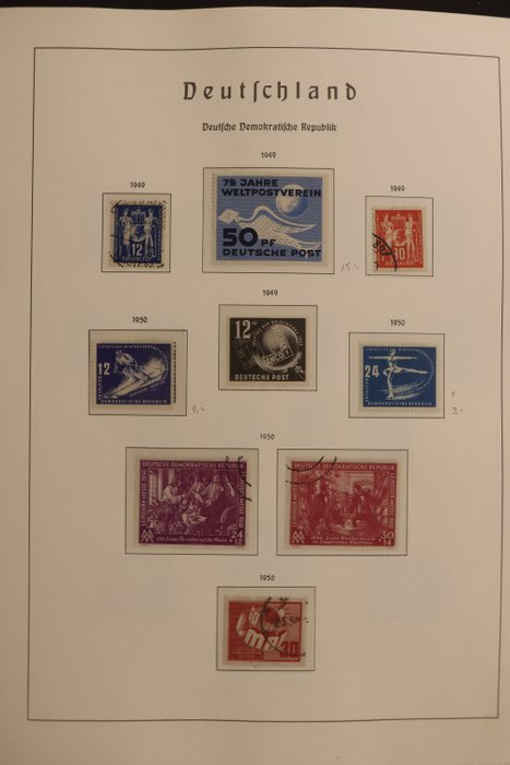 Niemiecka Republika Demokratyczna 1949/1967 - Kolekcja w albumie Leuchtturm - z blokami i arkuszami