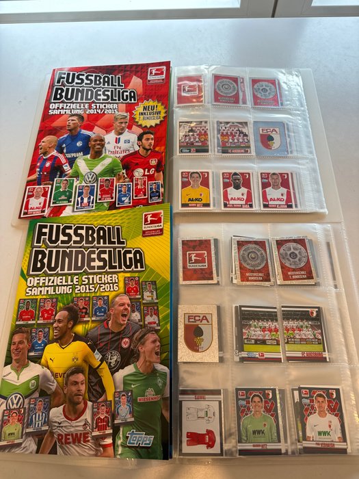 Topps - Fussball Bundesliga 2014/15 and 2015/16 - Kevin De Bruyne - 2 Empty album + complete loose sticker set