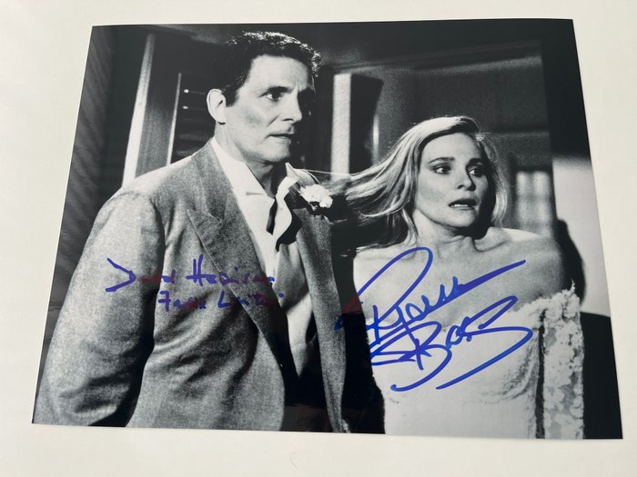 James Bond 007: Licence to Kill - Priscilla Barnes as "Della Churchill-Leiter" and David Hedison as "Felix Leiter" double signed photo