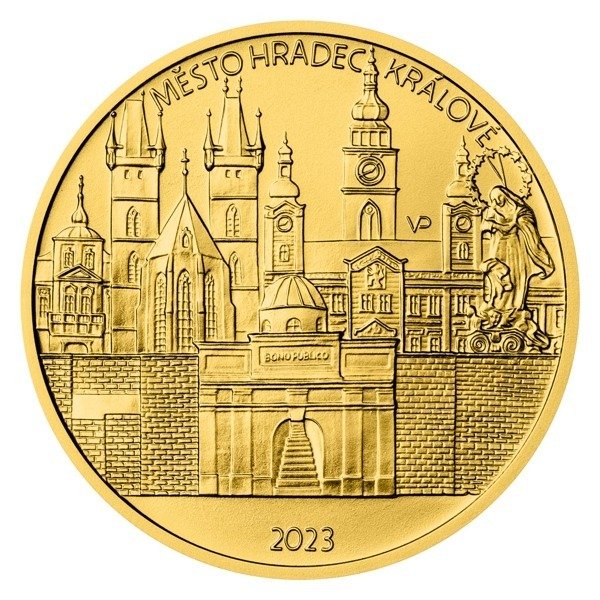 捷克共和国. 999 2023 1/2 oz 5000 CZK Czech Republic Hradec Králové Stand Gold Coin
