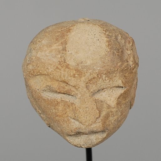 Teotihuacán Barro/Cerâmica cabeça - 4 cm