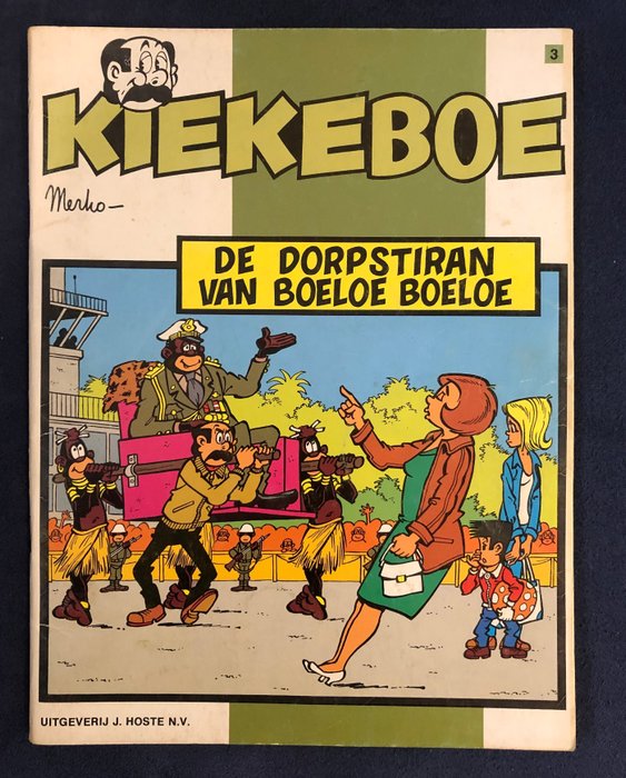 Kiekeboe 3 b - De dorpstiran van Boeloe Boeloe - Zwarte bal - 1 Album - Erstausgabe - 1979