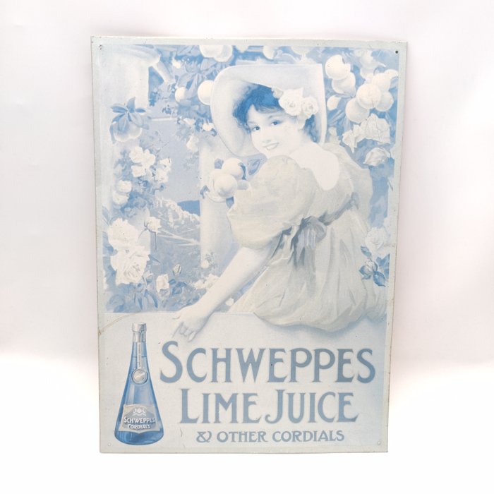 Schweppes Lime Juice - Sinal publicitário - folha