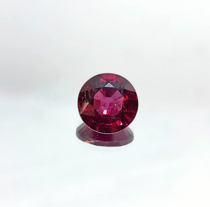 鮮豔/深紅紫粉紅色 紅榴石石榴石 - 3.70 ct