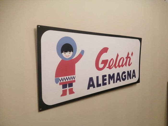 Gelati Alemagna - Letrero publicitario - Metal