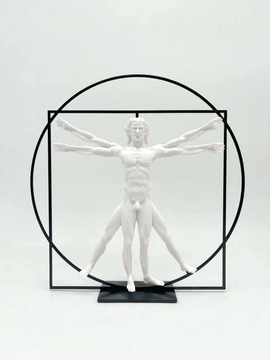 Leonardo Da Vinci - 小雕像, The Vitruvian Man - 22 cm - 樹脂