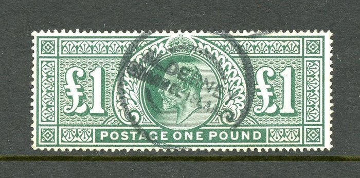 大不列顛 1904 - 愛德華國王 - 一磅（三冠） - SG 266