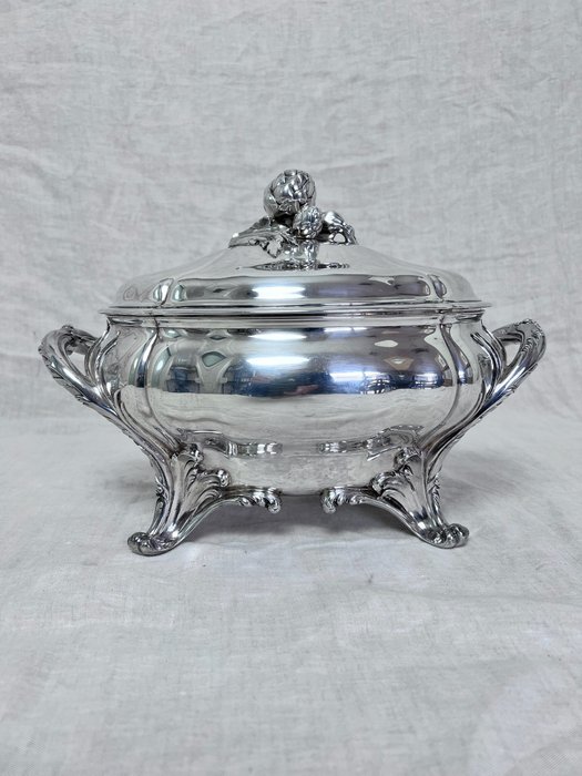 Imposante Milieu de Table  Art Nouveau  19e Eeuw Leverrier - Mittdekoration  - .950 silver