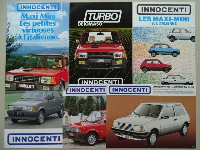 Brochure - Innocenti - De Tomaso Turbo, Minitre, Minimatic, Mini 500 & 650, Mini 990, Mini Diesel