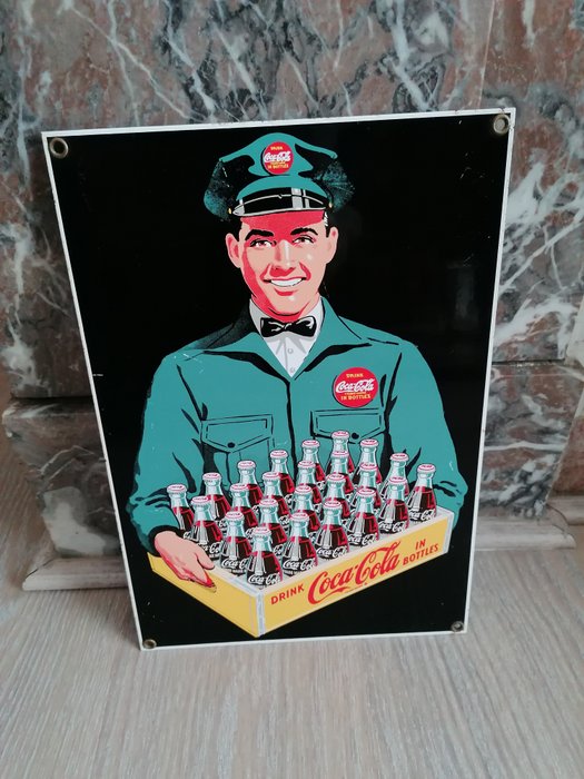Coca-Cola Compagnie - 搪瓷标牌 (1) - 搪瓷