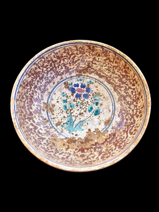 Italie, Sicile - Caltagirone Bol ancien en céramique - 20 cm