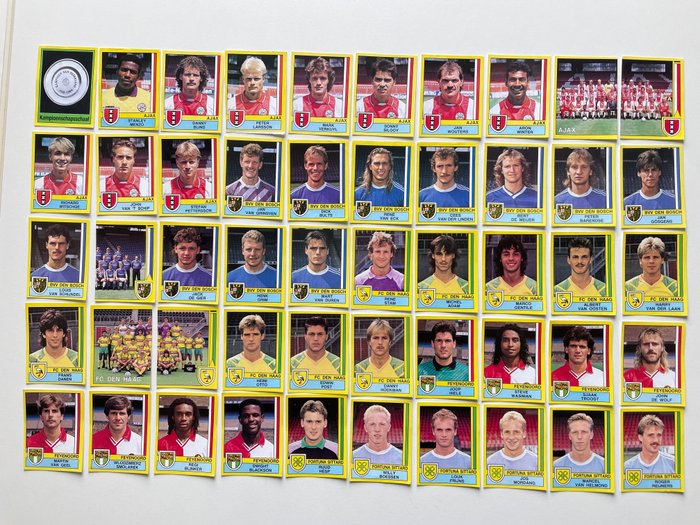 Panini - Voetbal 90 - Ajax/Feyenoord/PSA - Blind/Wouters/Koeman/Bosman/de Wolf - (220/360) Incomplete loose sticker set