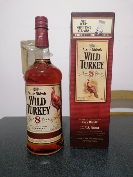 Wild Turkey 8 years old - 101 Proof  - b. Jaren 2000 - 1,0 Liter