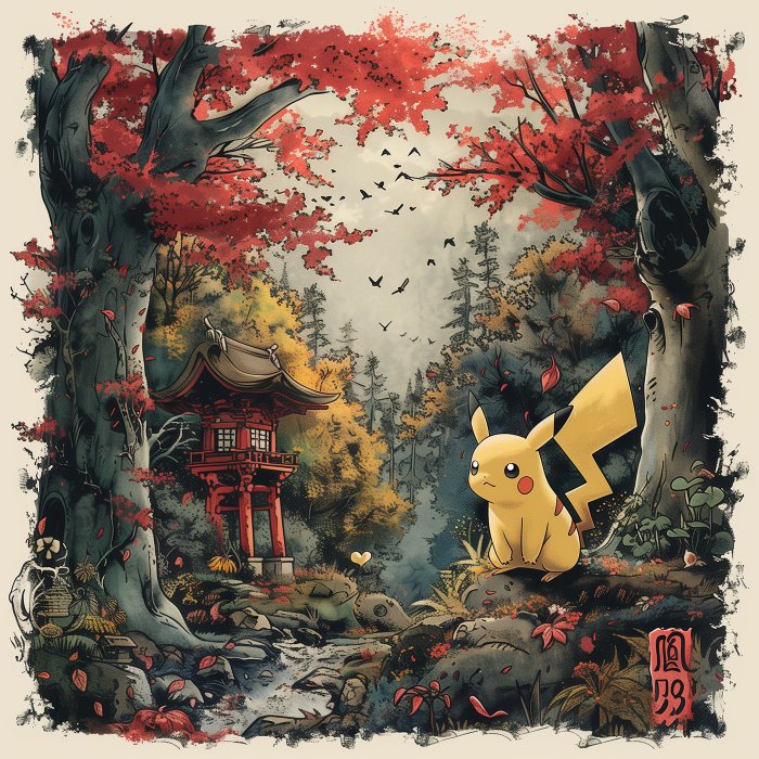 Artxlife - Old Japanese Pikachu