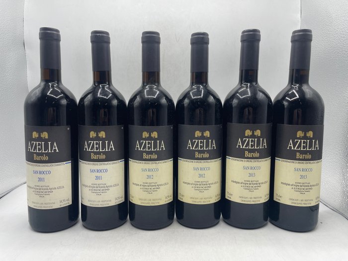 2011 x2, 2012 x2 & 2013 x2 Azelia San Rocco - Barolo DOCG - 6 Flasker (0,75 L)