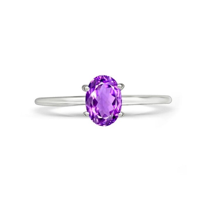 紫水晶 戒指/刻面/新款- 1.1 g - (1)