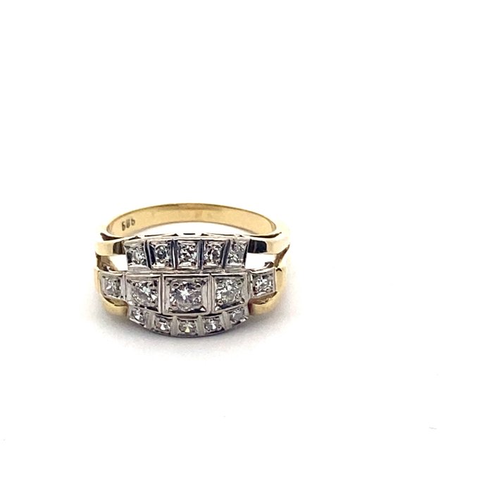 Ring - 14 kt Gelbgold -  0.60 tw. Diamant 