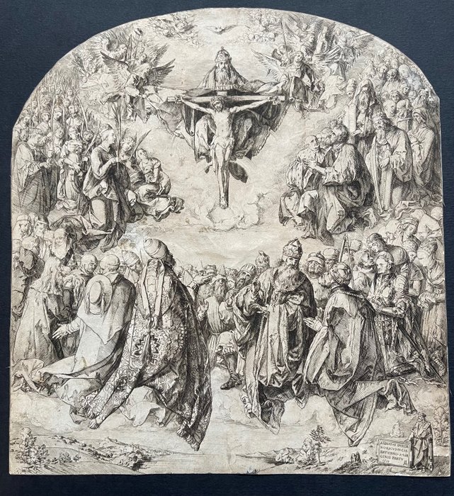 Albrecht Dürer (1471-1528), after - Adorazione della Santissima Trinità