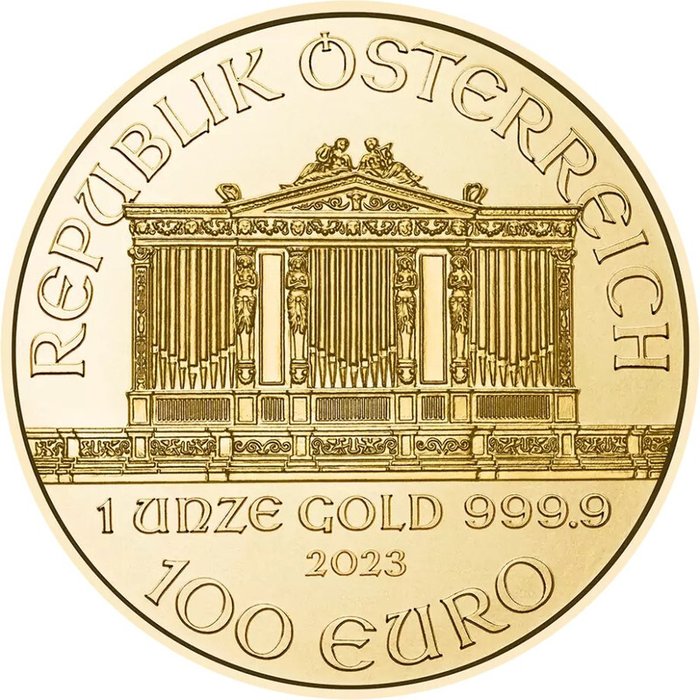 Áustria. 100 Euro 1 oz 2024 - Vienna Philharmonic