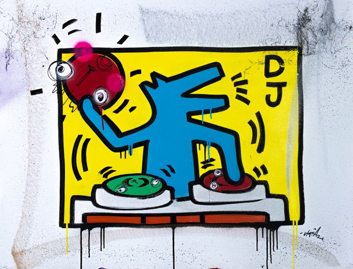 UTOPIA XX - Dj Dog and bubbles - Utopia x Keith Haring