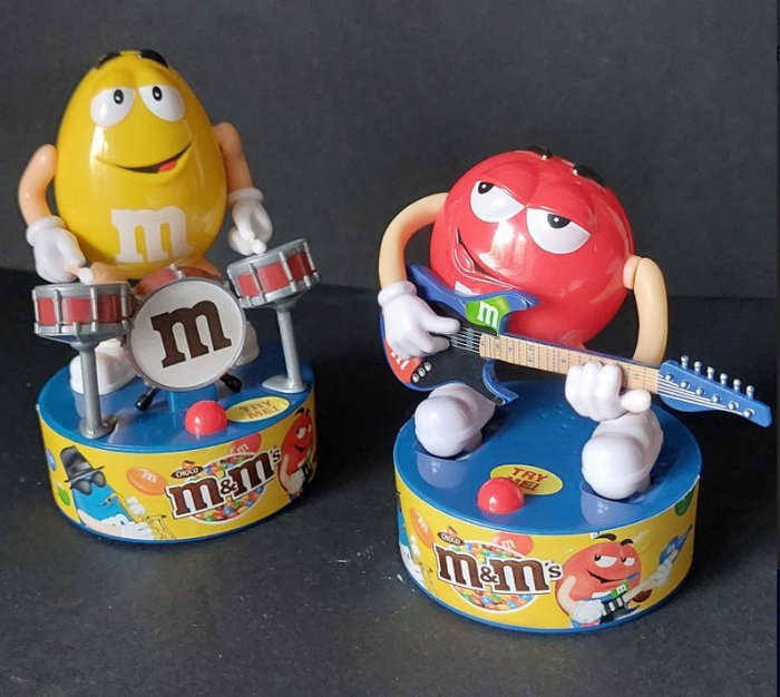 M&M's Dos muñecos de plástico Merchandise figuur (2) - Plastic - 2000-2010