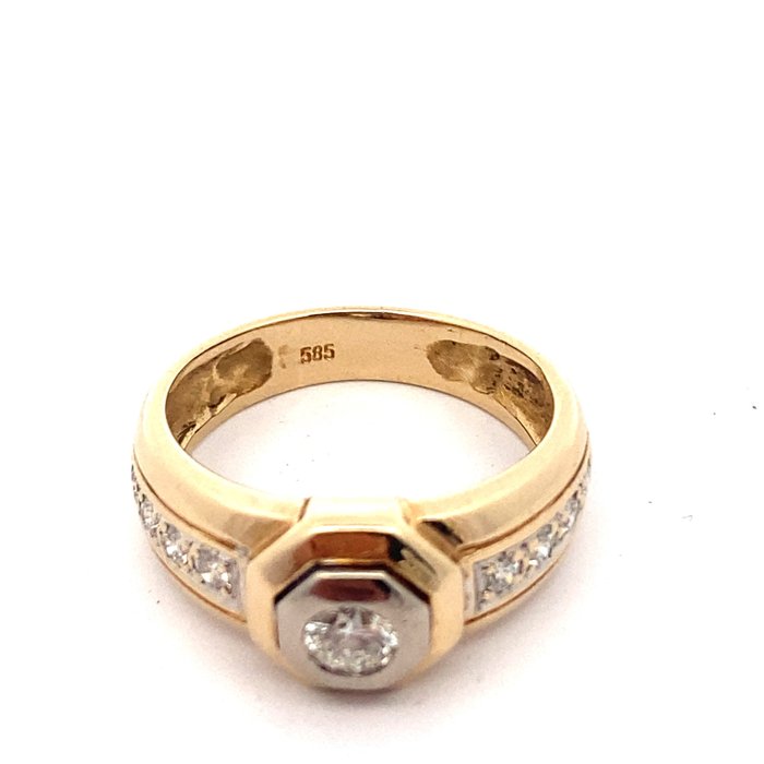 Gyűrű - 14 kt. Sárga arany -  0.56 tw. Gyémánt 