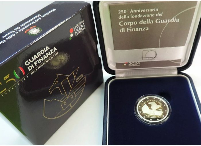 義大利. 2 Euro 2024 "Guardia di Finanza" Proof  (沒有保留價)
