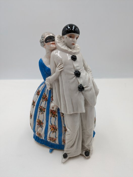 Fabris - Figura - Damina con Pierrot - Cerâmica