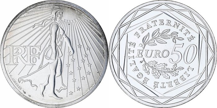 法國. 50 Euro 2010 "Semeuse"  (沒有保留價)