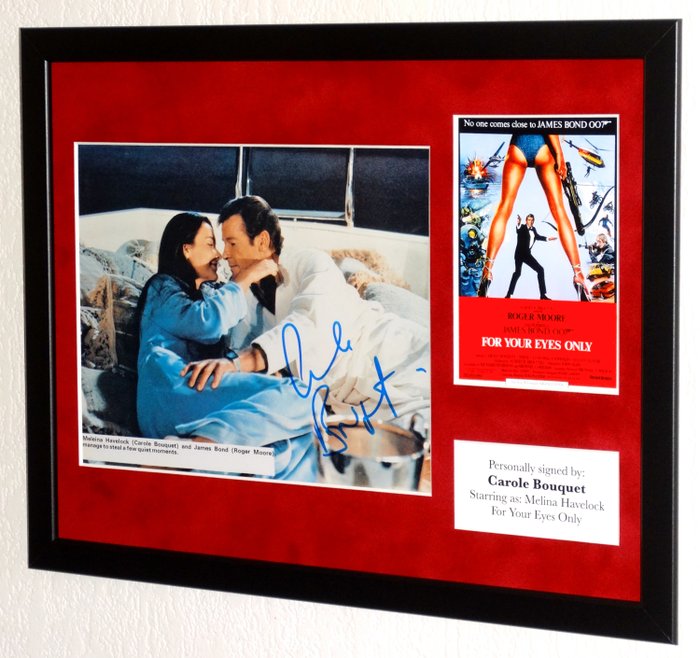 James Bond 007: For Your Eyes Only - Carole Bouquet (Melina Havelock) Premium Framed, signed, Certificate of Authenticity