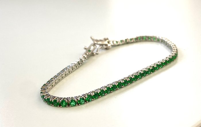 No Reserve Price - Bracelet Silver Emerald 